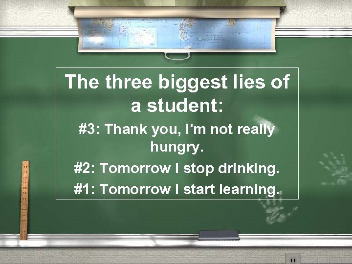 The three biggest lies of a student: #3: Thank you, I'm not really hungry.