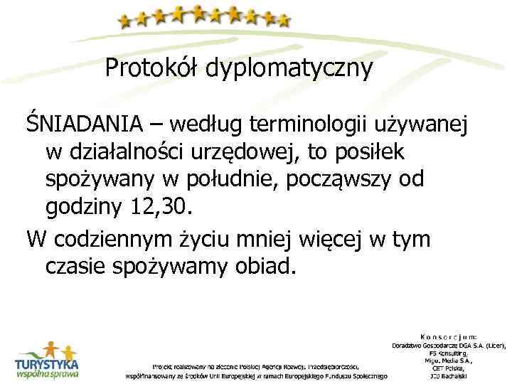 Protokół dyplomatyczny ŚNIADANIA – według terminologii używanej w działalności urzędowej, to posiłek spożywany w