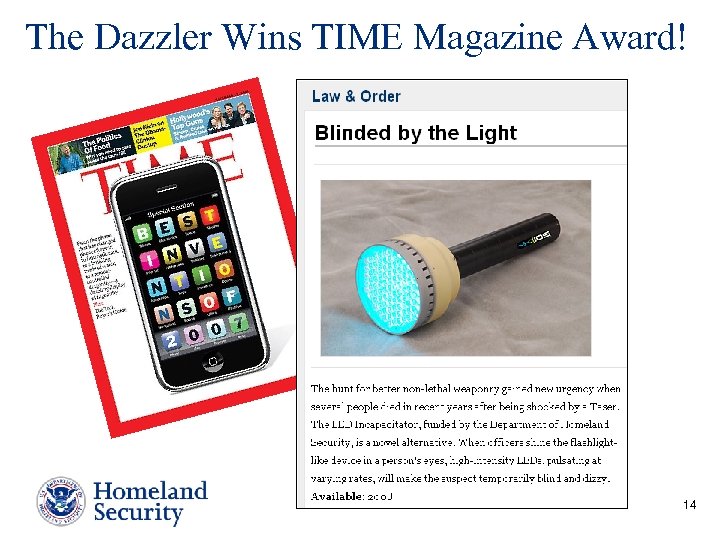 The Dazzler Wins TIME Magazine Award! 14 