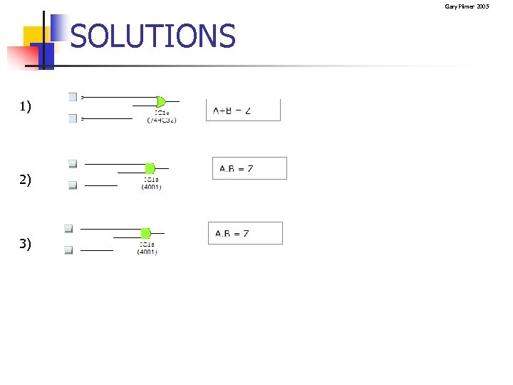 Gary Plimer 2005 SOLUTIONS 1) 2) 3) 