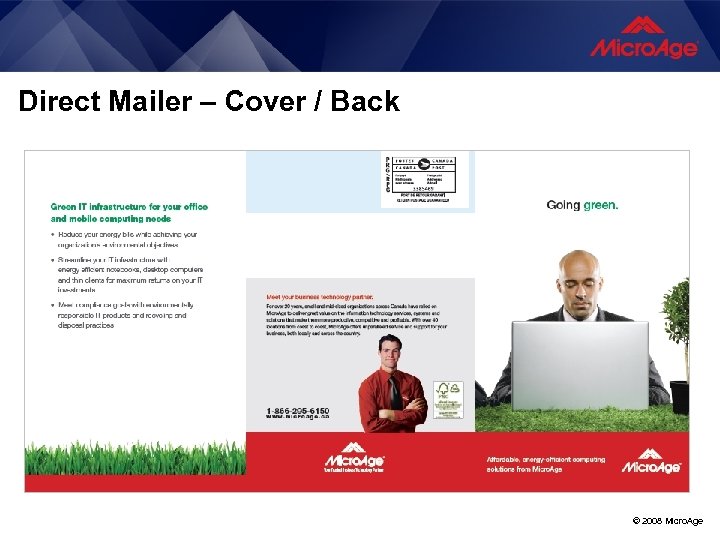 Direct Mailer – Cover / Back © 2008 Micro. Age 