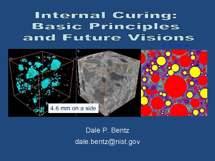  5 cm 4. 6 mm on a side Dale P. Bentz dale. bentz@nist.