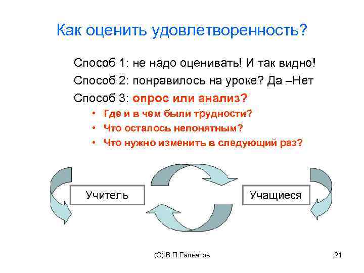 Как оценить удовлетворенность? Способ 1: не надо оценивать! И так видно! Способ 2: понравилось