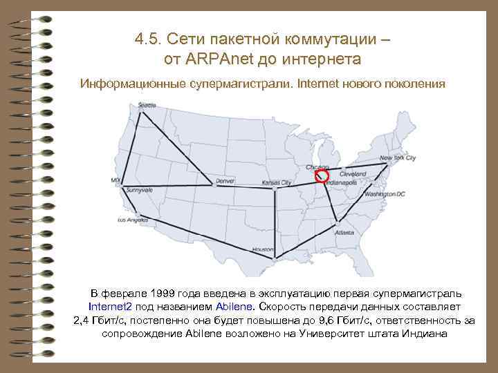 4. 3. Системы и сети электросвязи 4. 5. Сети пакетной коммутации – от ARPAnet