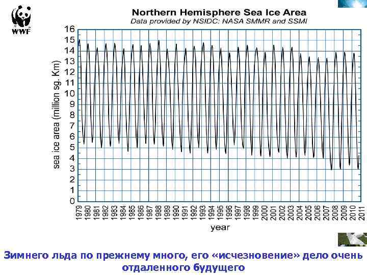 Зимнего льда по прежнему много, его «исчезновение» дело очень отдаленного будущего 