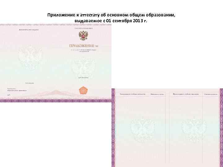 Образец оформления аттестата об основном общем образовании