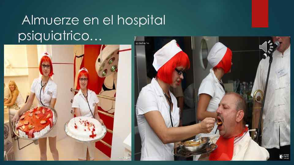 Almuerze en el hospital psiquiatrico… 