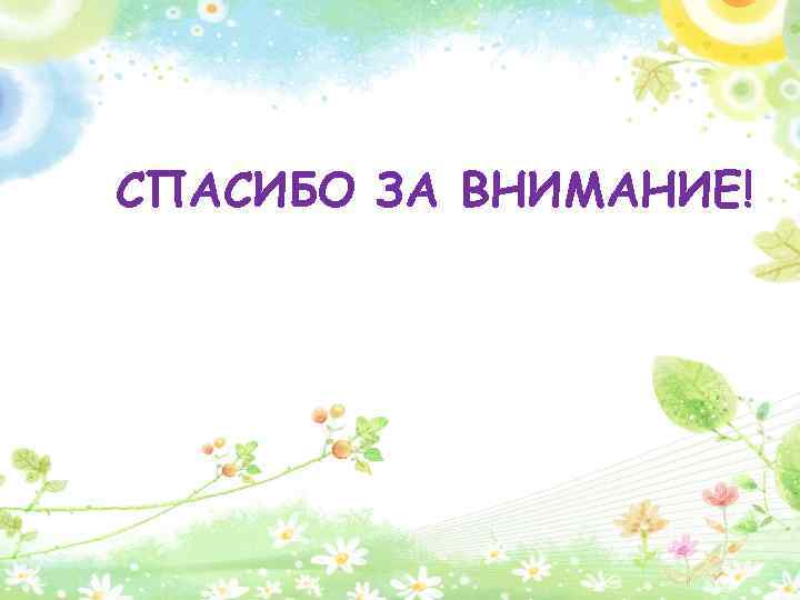 СПАСИБО ЗА ВНИМАНИЕ! 