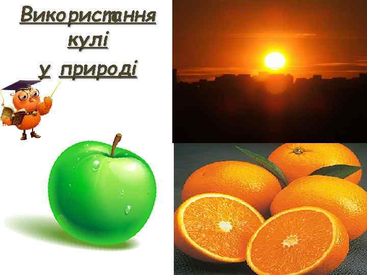 Використання кулі у природі 