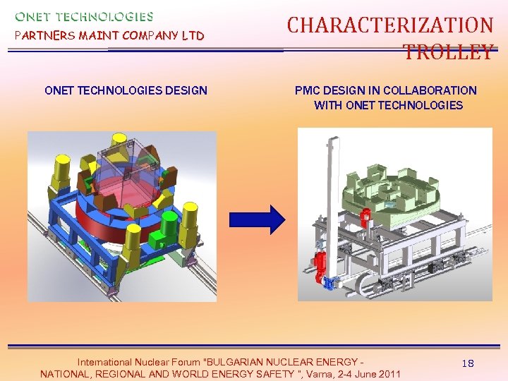 PARTNERS MAINT COMPANY LTD ONET TECHNOLOGIES DESIGN CHARACTERIZATION TROLLEY PMC DESIGN IN COLLABORATION WITH