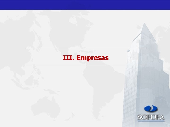 III. Empresas 