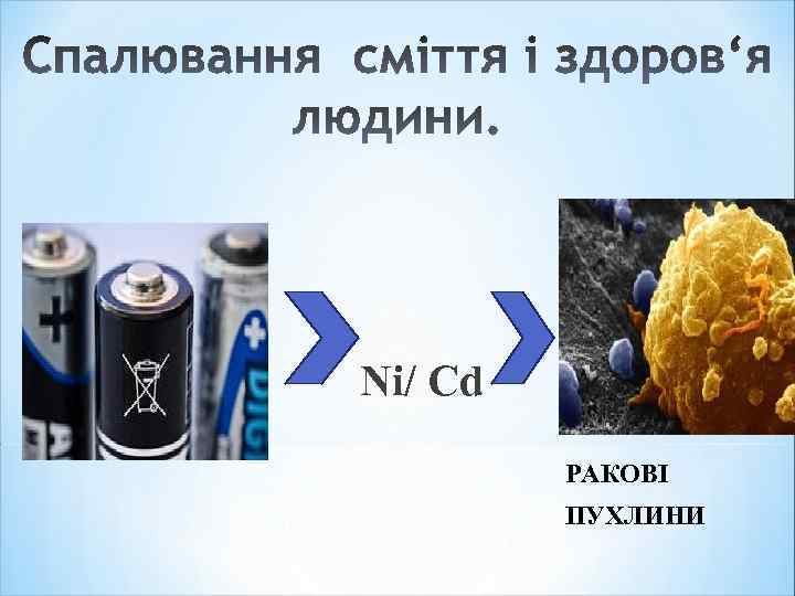 Ni/ Cd РАКОВІ ПУХЛИНИ 