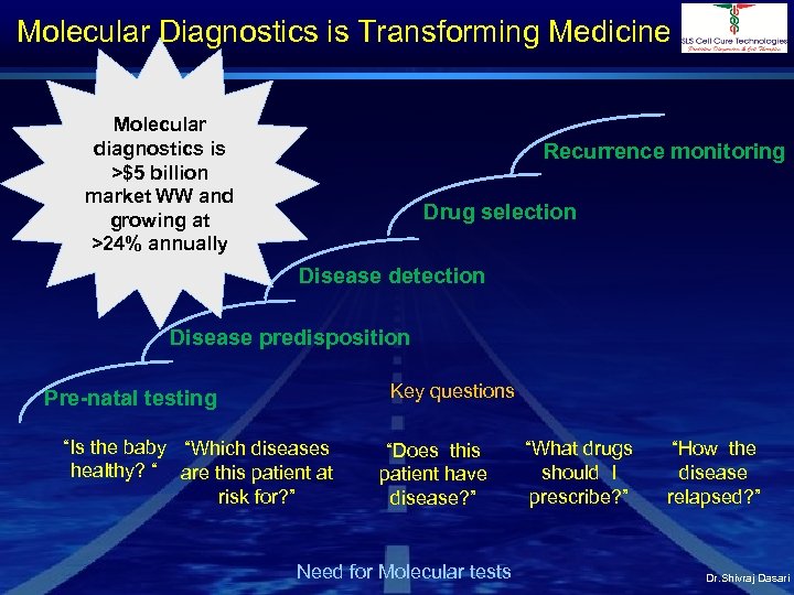 Molecular Diagnostics is Transforming Medicine Molecular diagnostics is >$5 billion market WW and growing