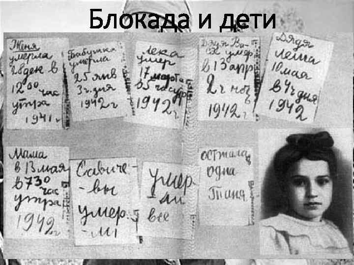 Блокада и дети 