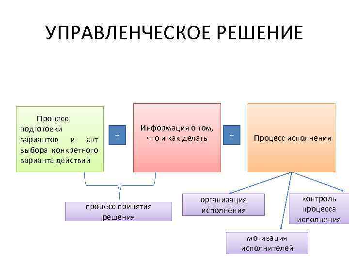 Исполнитель контроля. Управленческое решение как процесс. Цепочка управленческих решений. Кластер управленческого решения. Элементы организации исполнения.