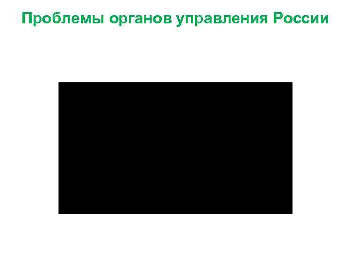Проблемы органов управления России 