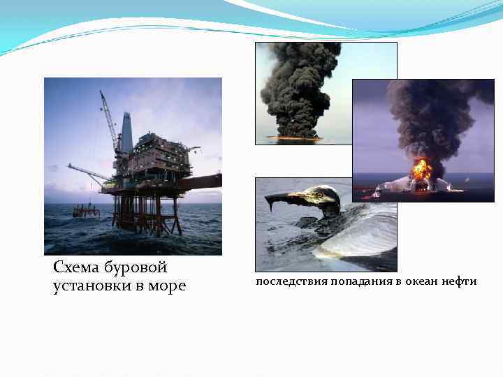 Схема буровой установки в море последствия попадания в океан нефти 