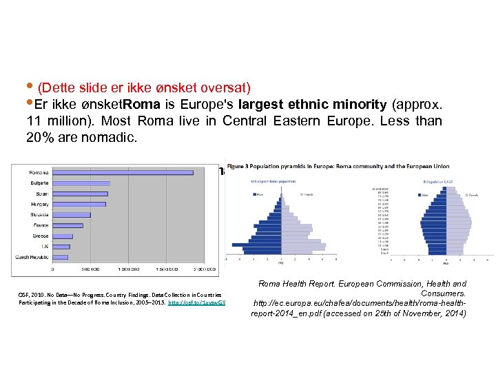  • (Dette slide er ikke ønsket oversat) • Er ikke ønsket. Roma is