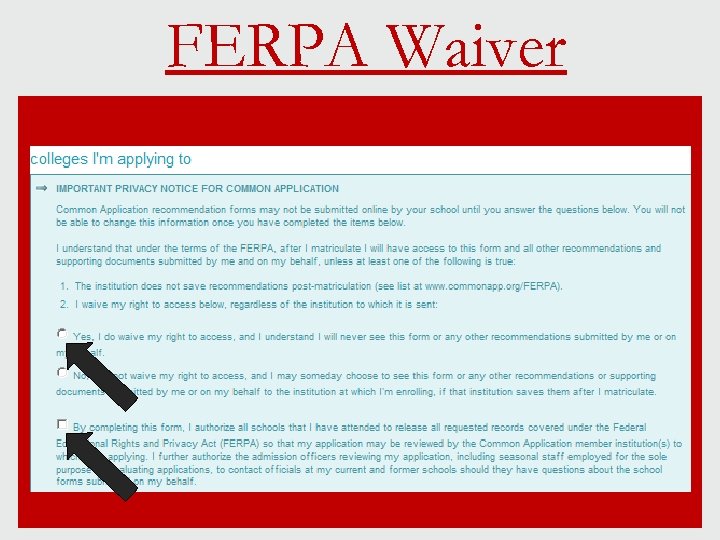 FERPA Waiver 