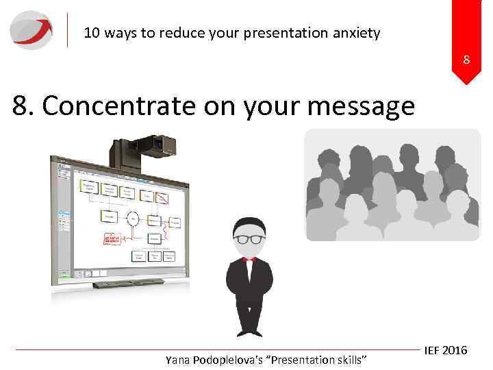 10 ways to reduce your presentation anxiety 8 8. Concentrate on your message Yana