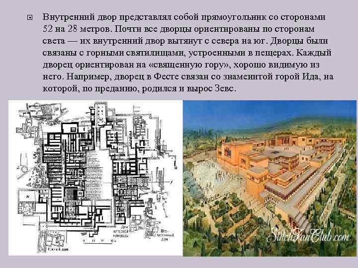  Внутренний двор представлял собой прямоугольник со сторонами 52 на 28 метров. Почти все
