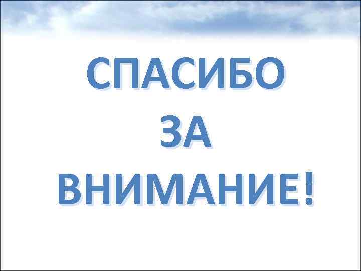 СПАСИБО ЗА ВНИМАНИЕ! 