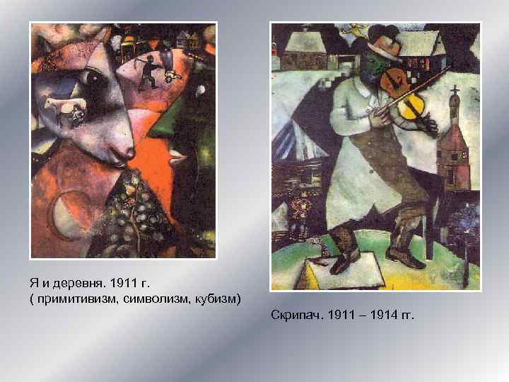 Я и деревня. 1911 г. ( примитивизм, символизм, кубизм) Скрипач. 1911 – 1914 гг.
