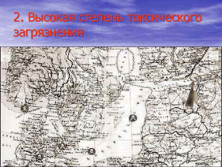 2. Высокая степень токсического загрязнения 