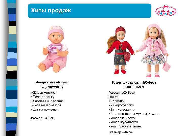 Хиты продаж Интерактивный пупс (код 16229 B ) • Живая мимика • Поет песенку