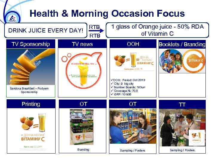 Health & Morning Occasion Focus DRINK JUICE EVERY DAY! TV Sponsorship RTB TV news