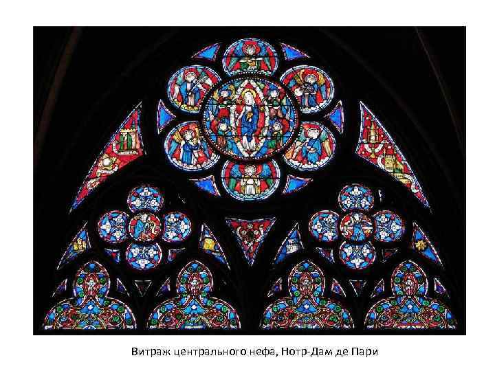 Витраж центрального нефа, Нотр-Дам де Пари 