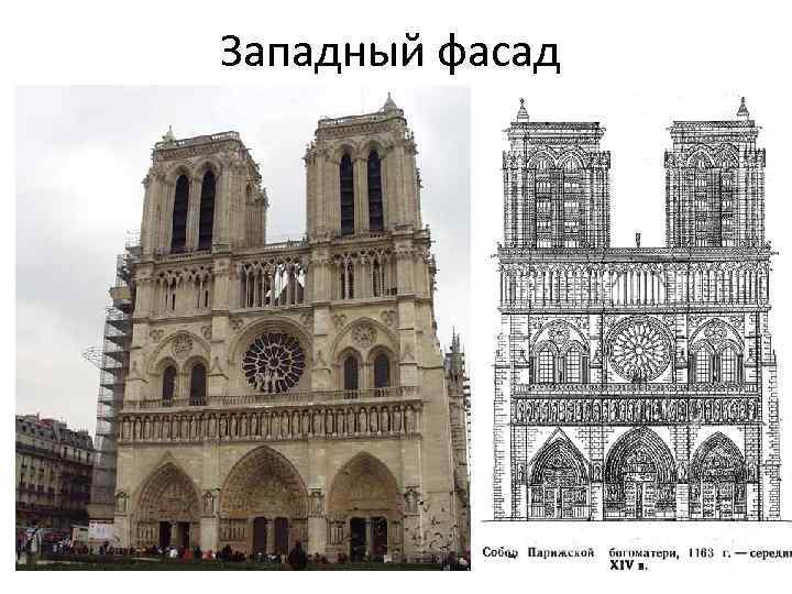 Собор парижской богоматери фасад