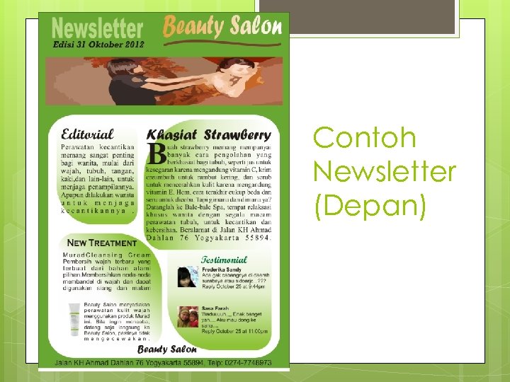 Contoh Newsletter (Depan) 