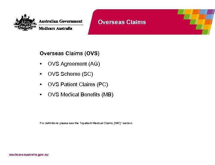 Overseas Claims (OVS) • OVS Agreement (AG) • OVS Scheme (SC) • OVS Patient