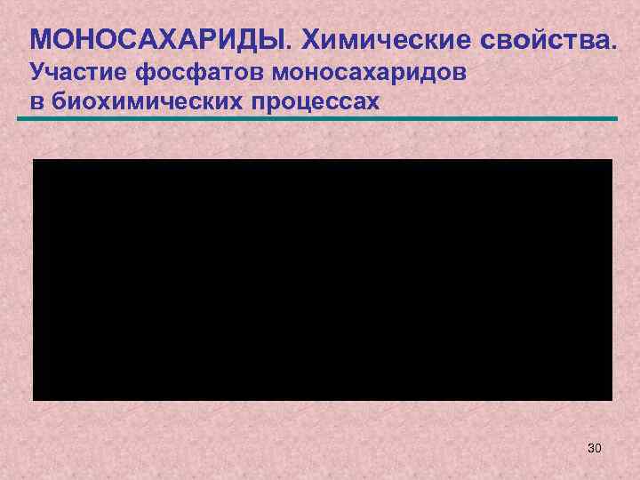 МОНОСАХАРИДЫ. Химические свойства. Участие фосфатов моносахаридов в биохимических процессах 30 