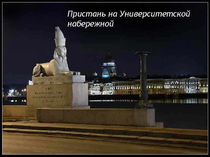 Пристань на Университетской набережной 
