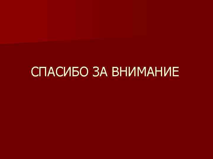 СПАСИБО ЗА ВНИМАНИЕ 