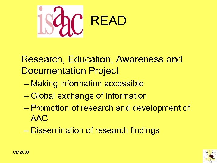 READ Research, Education, Awareness and Documentation Project – Making information accessible – Global exchange