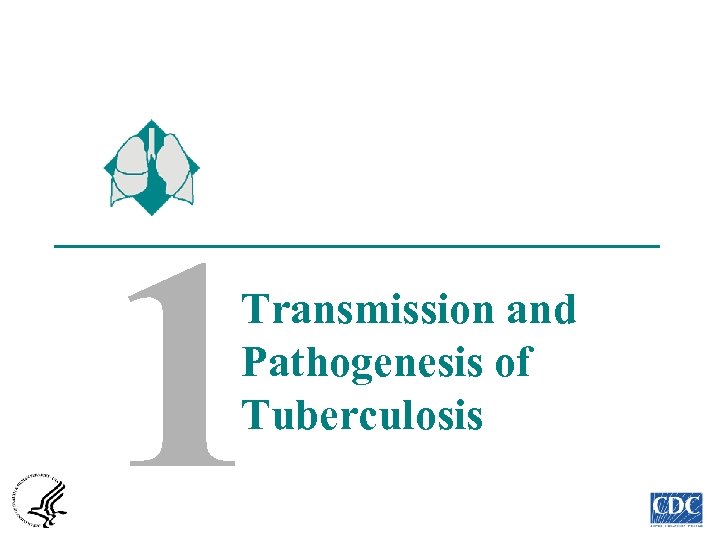 1 Transmission and Pathogenesis of Tuberculosis 1 