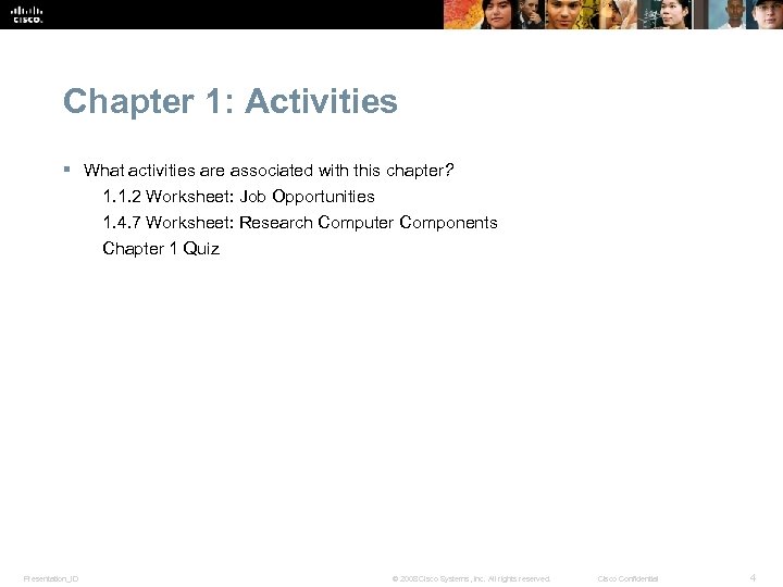 Chapter 1: Activities § What activities are associated with this chapter? 1. 1. 2