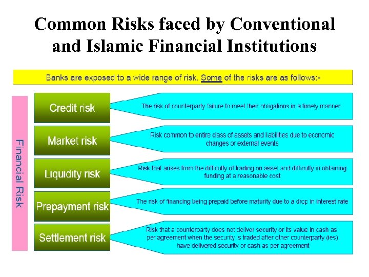 Common Risks faced by Conventional and Islamic Financial Institutions 