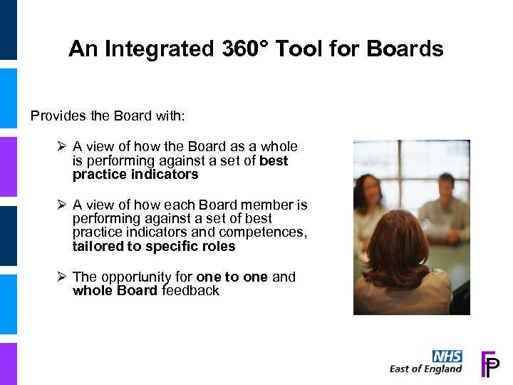 An Integrated 360° Tool for Boards Provides the Board with: Ø A view of