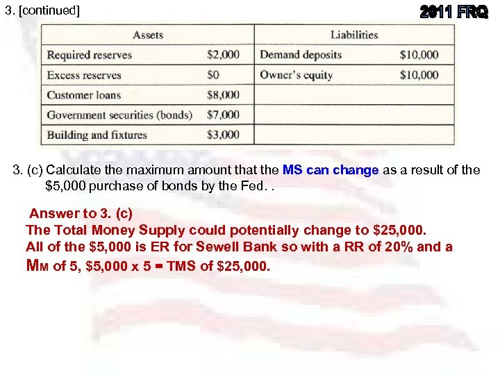 3. [continued] 3. (c) Calculate the maximum amount that the MS can change as