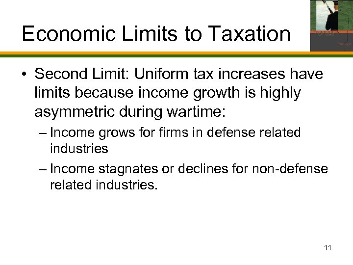 Economic Limits to Taxation • Second Limit: Uniform tax increases have limits because income