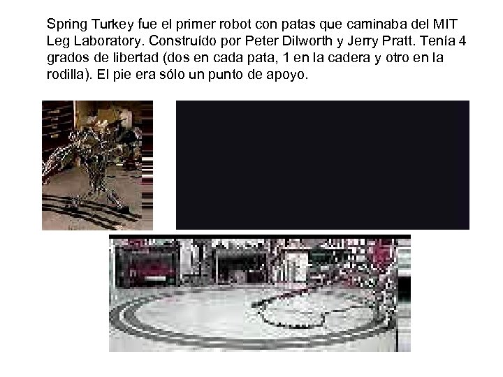 Spring Turkey fue el primer robot con patas que caminaba del MIT Leg Laboratory.