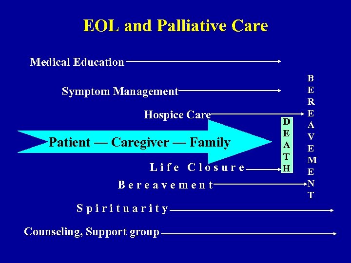 EOL and Palliative Care Medical Education Symptom Management Hospice Care Patient — Caregiver —