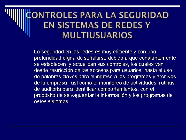 La seguridad en las redes es muy eficiente y con una profundidad digna de