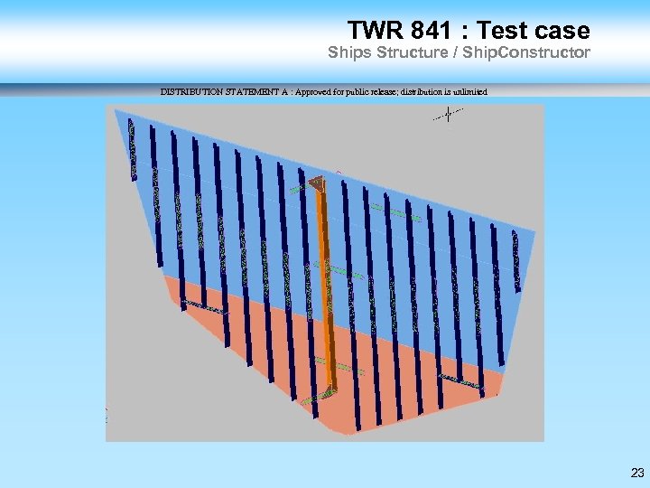 TWR 841 : Test case Ships Structure / Ship. Constructor DISTRIBUTION STATEMENT A :