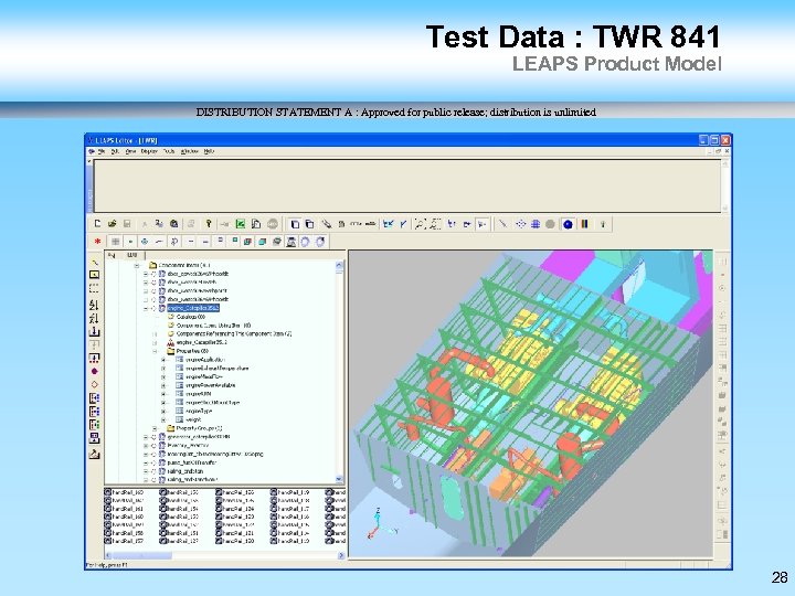 Test Data : TWR 841 LEAPS Product Model DISTRIBUTION STATEMENT A : Approved for