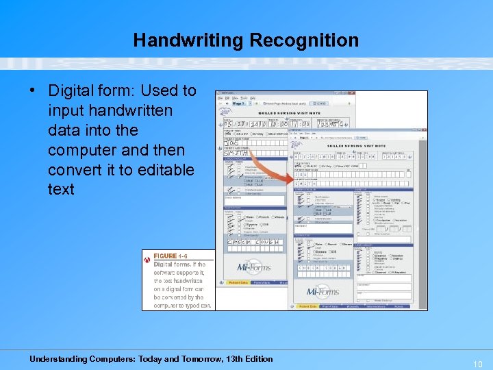 Handwriting Recognition • Digital form: Used to input handwritten data into the computer and